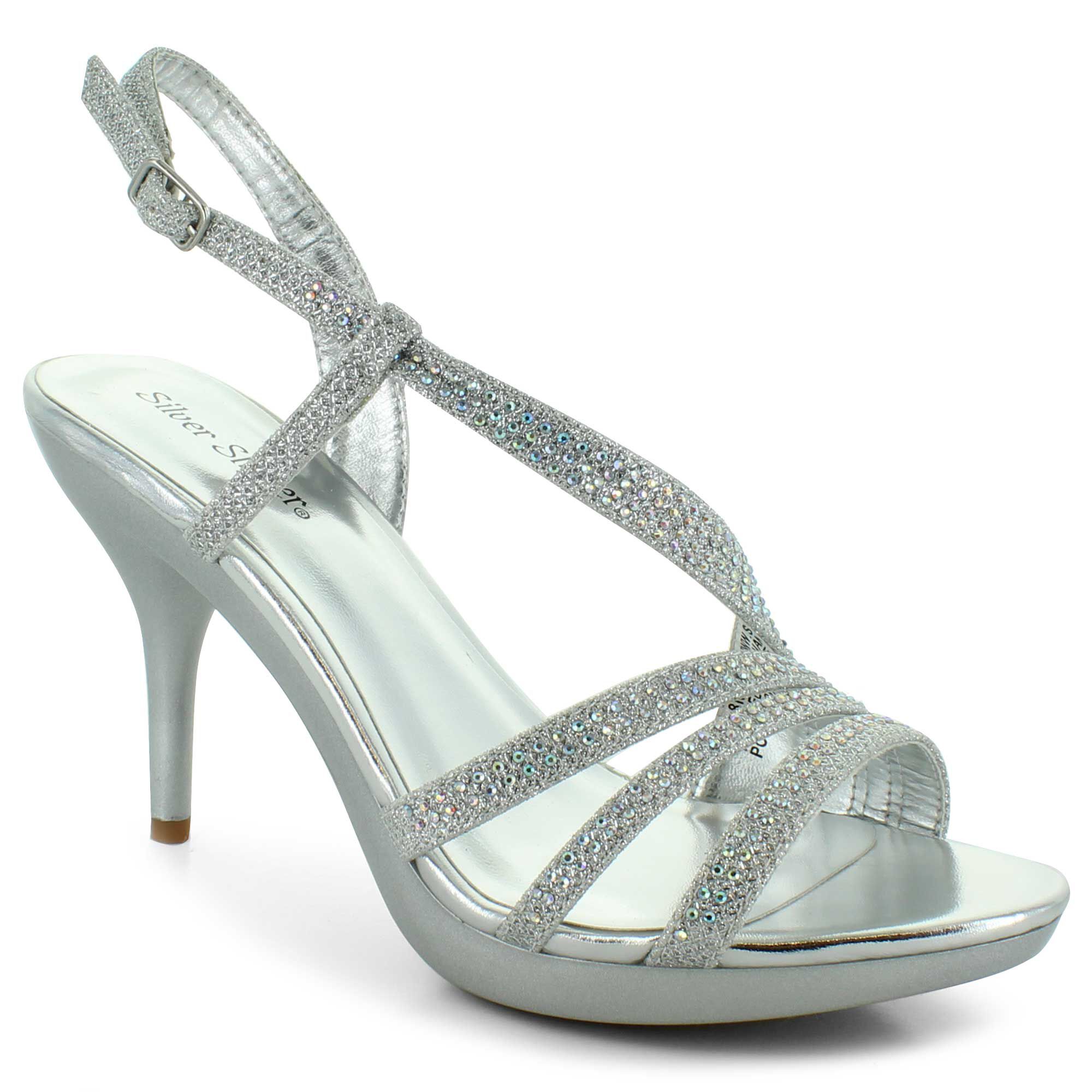 Shoe dept silver heels hotsell