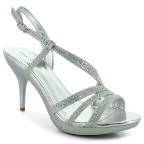 silver slipper high heels
