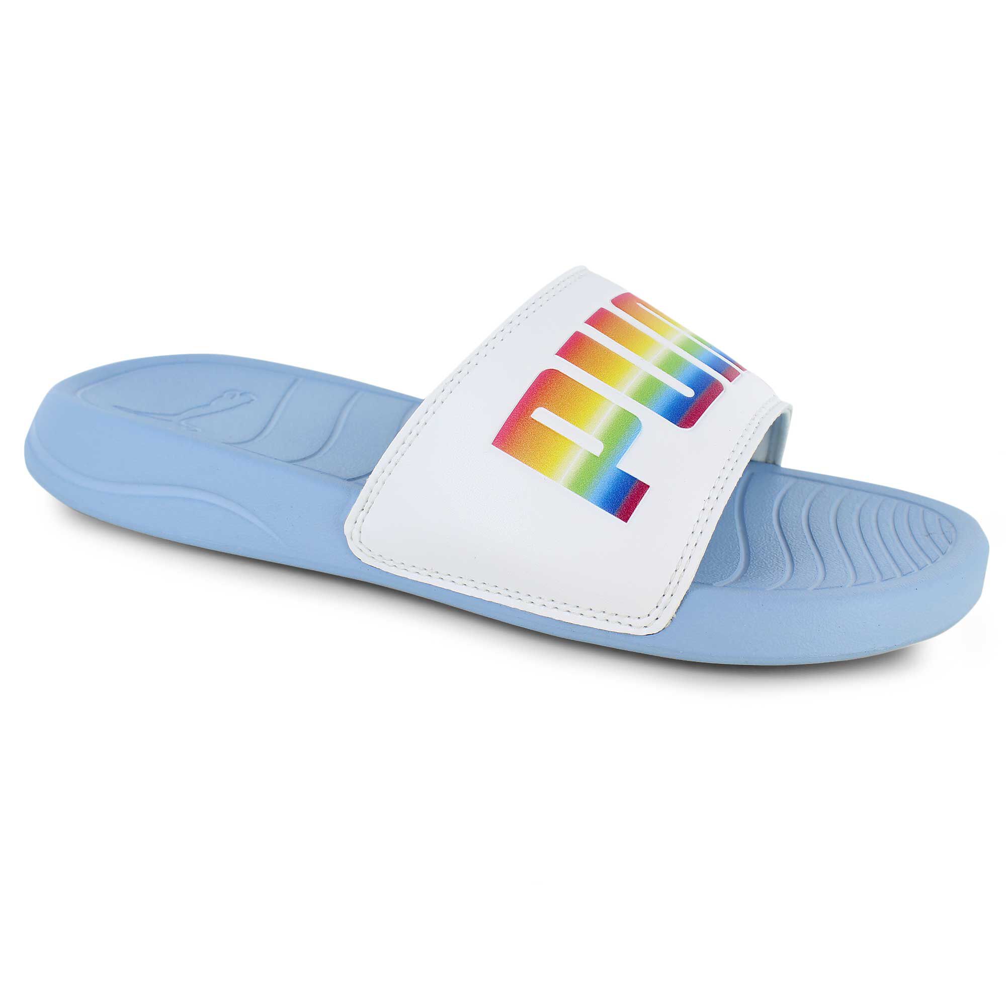 colorful puma slides