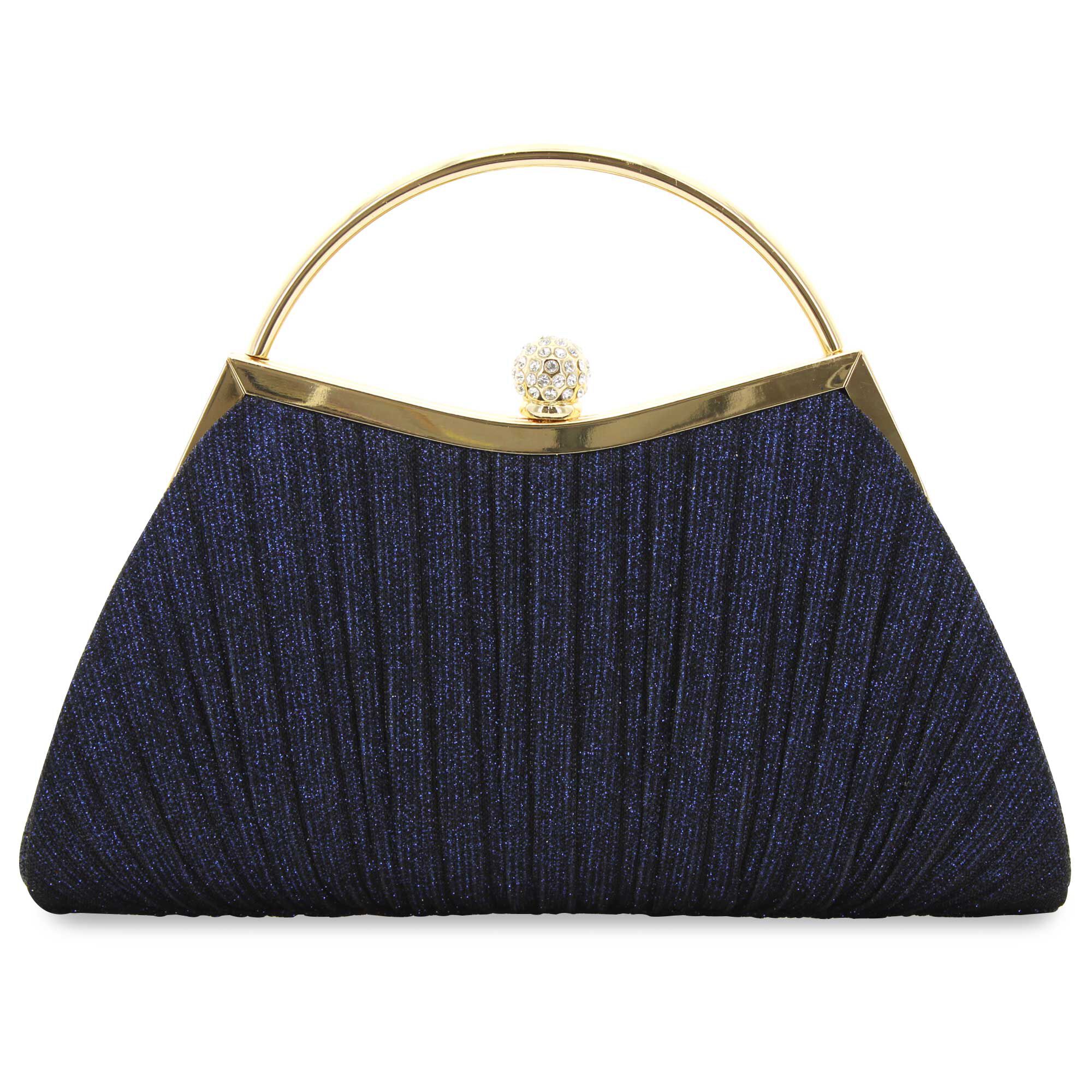 d'margeaux Pleated Evening Bag Front View