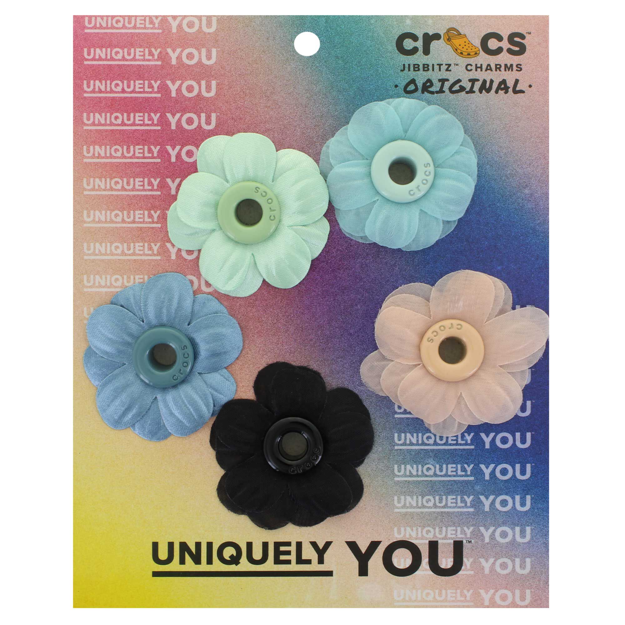 Crocs Jibbitz Chiffon Grommet 5-Pack Front Package View