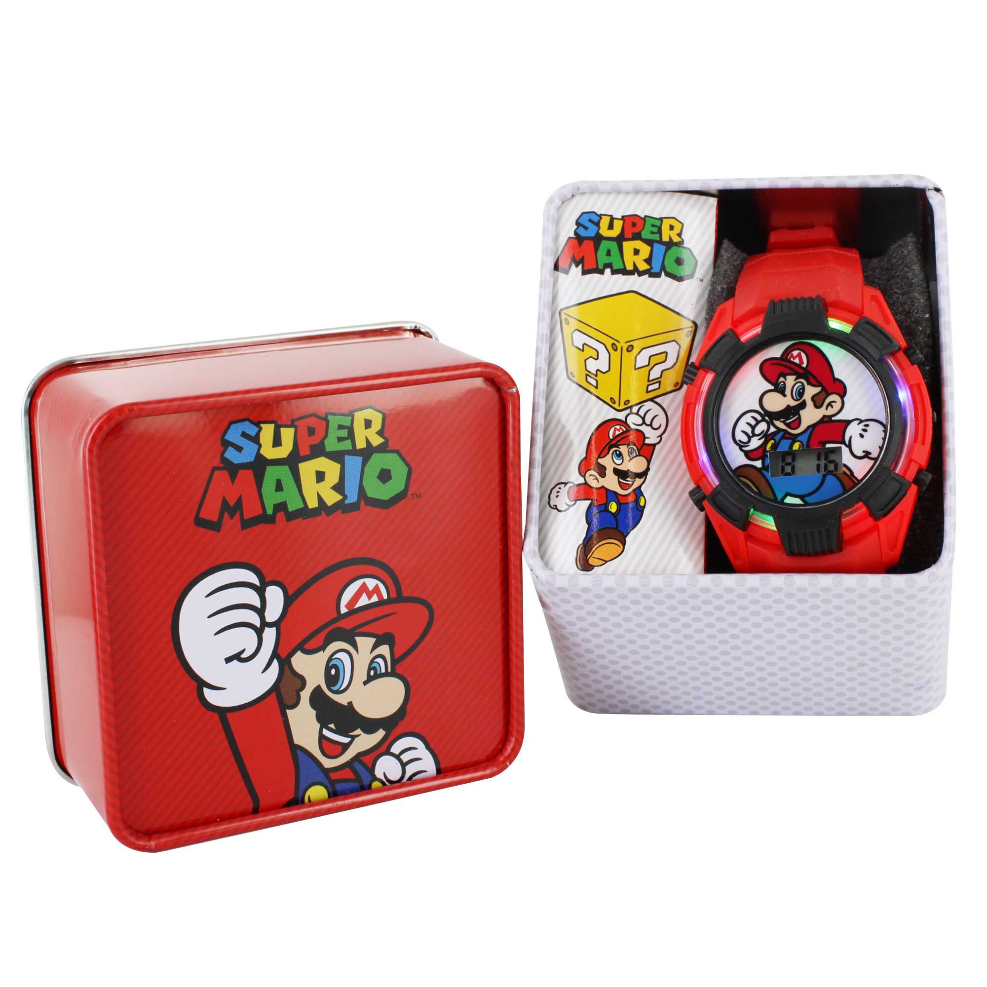 Super Mario Digital Watch With Flashing Lights Front Product View