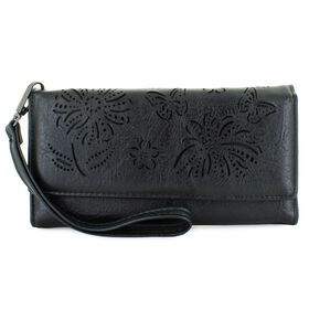  Sam & Hadley Perforated-Design Wallet/Wristlet Front View