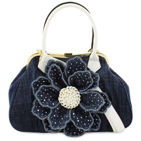  DS Bags Denim Aster Frame Bag Front View