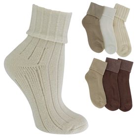 Socks Women's Jessica Simpson Turn-Cuff 6-Pair Pack Side View With Package