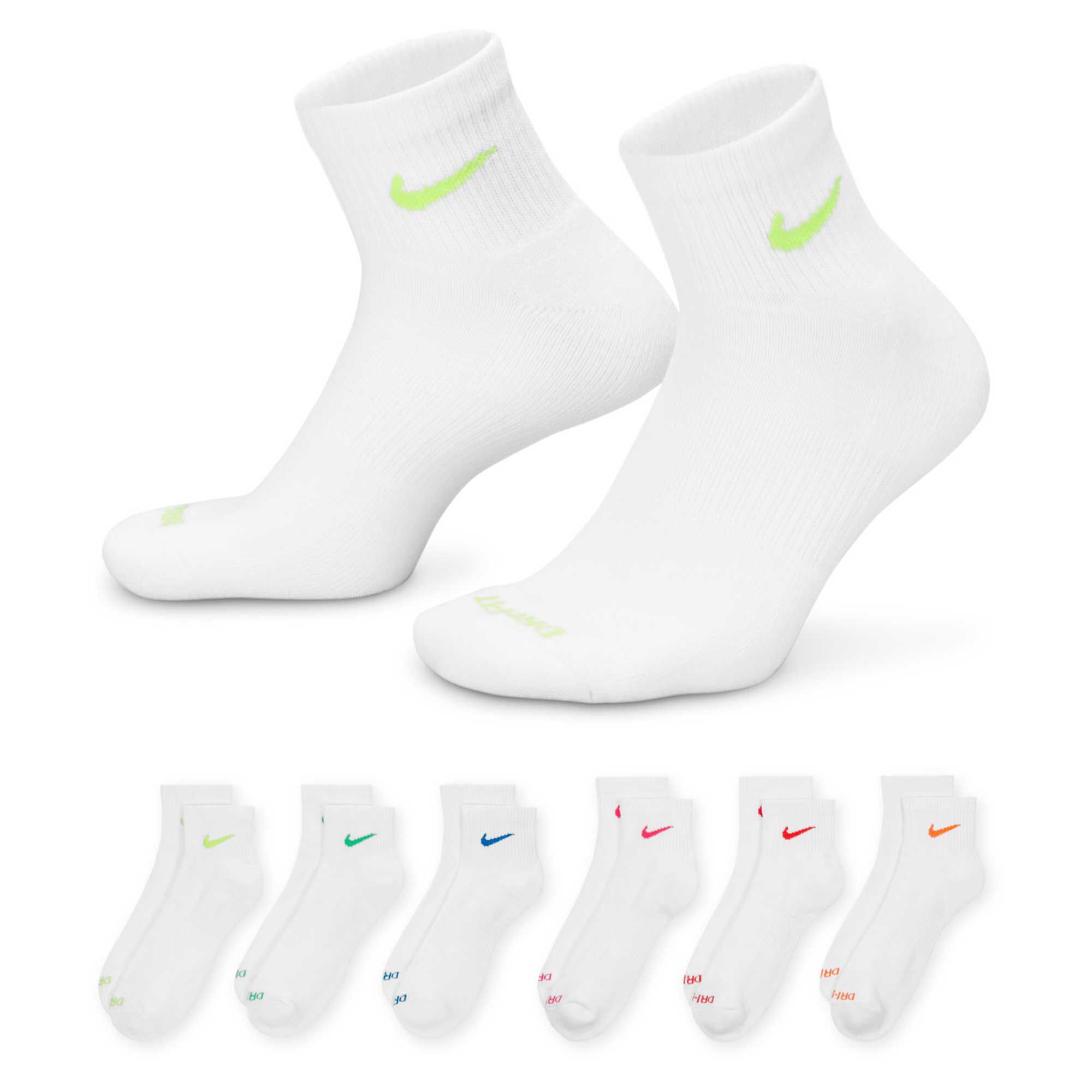 Women's Nike Everyday Plus Cushioned Ankle 6 Pairs Side View With Package