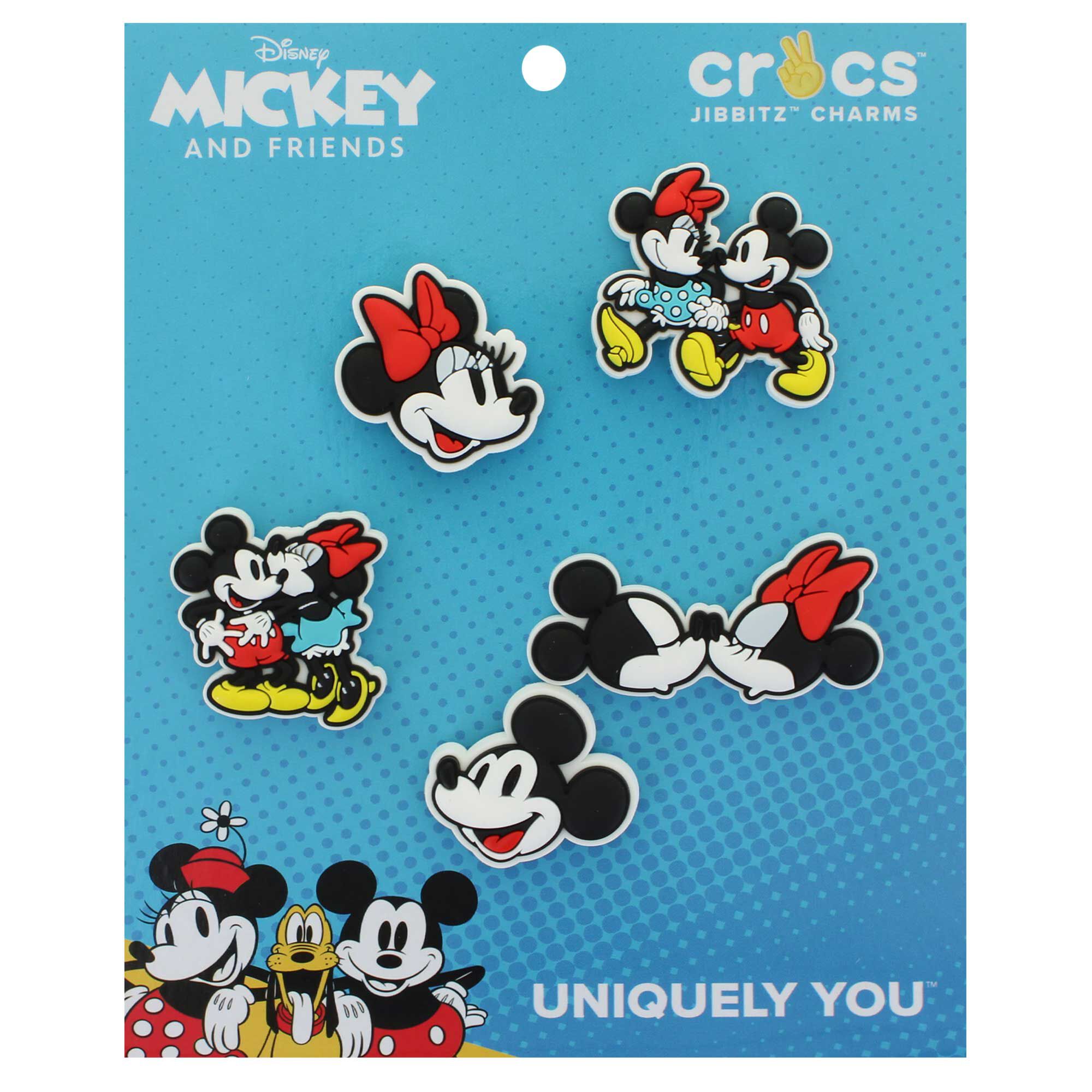 Crocs Jibbitz Disney Minnie & Mickey Cute 5-Pack Front Package View