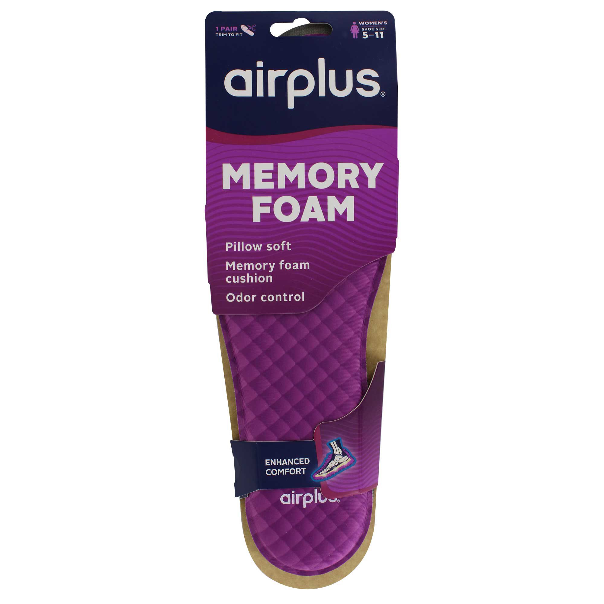 Women's airplus Memory Comfort Insoles Front Package View