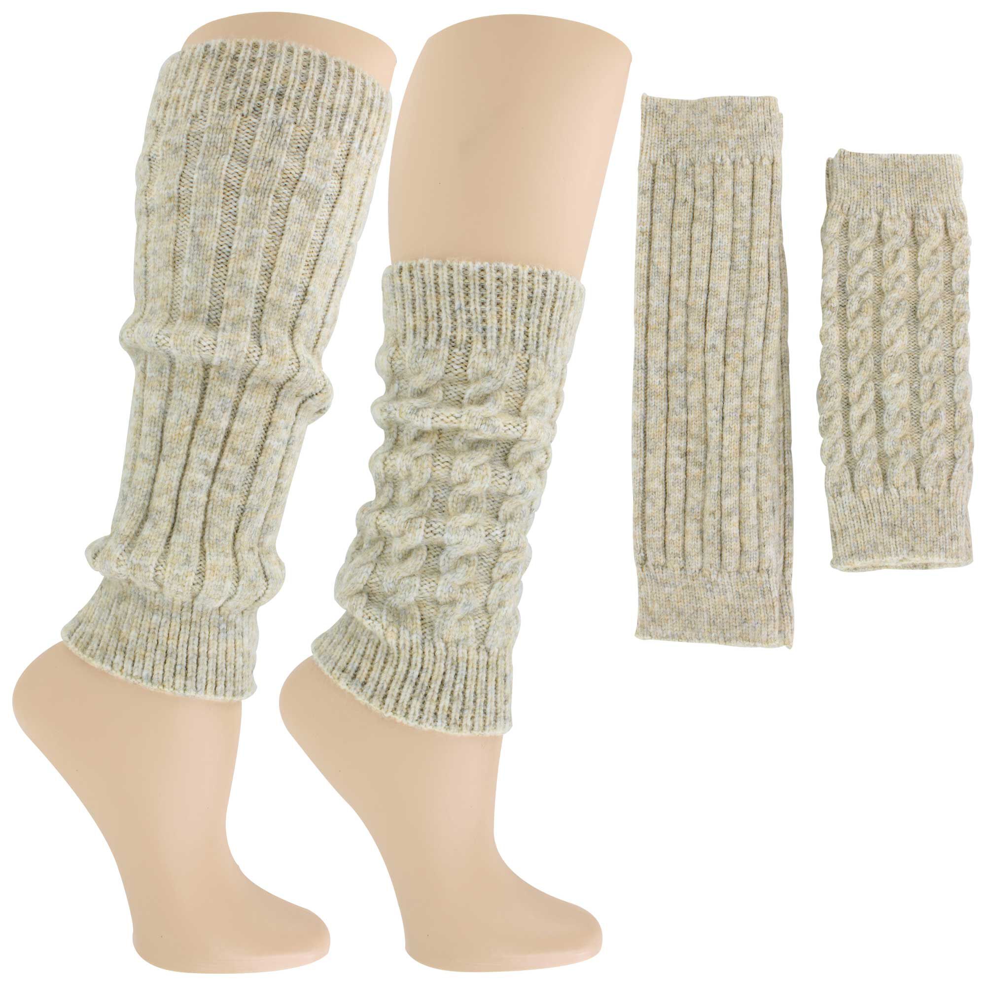 Women's Lemon Dual Length Legwarmer 2-Pack Side View With Package