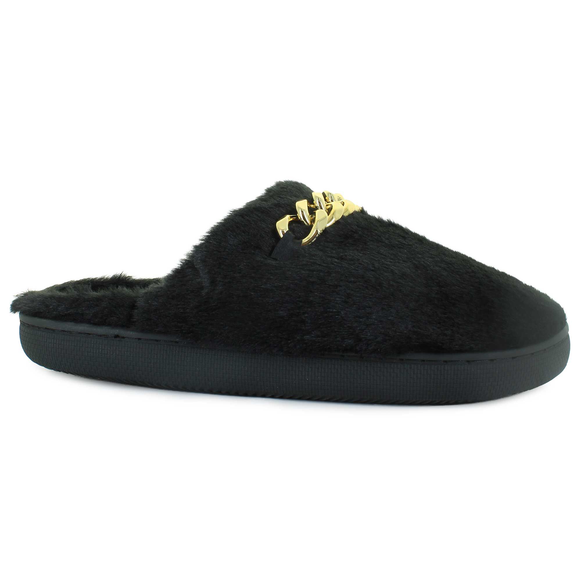 Badgley Mischka Chain Slipper Right Side View