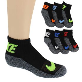 Boys' Socks Kids' Nike Cushioned Ankle 6-Pair Pack Front Image With Pack View