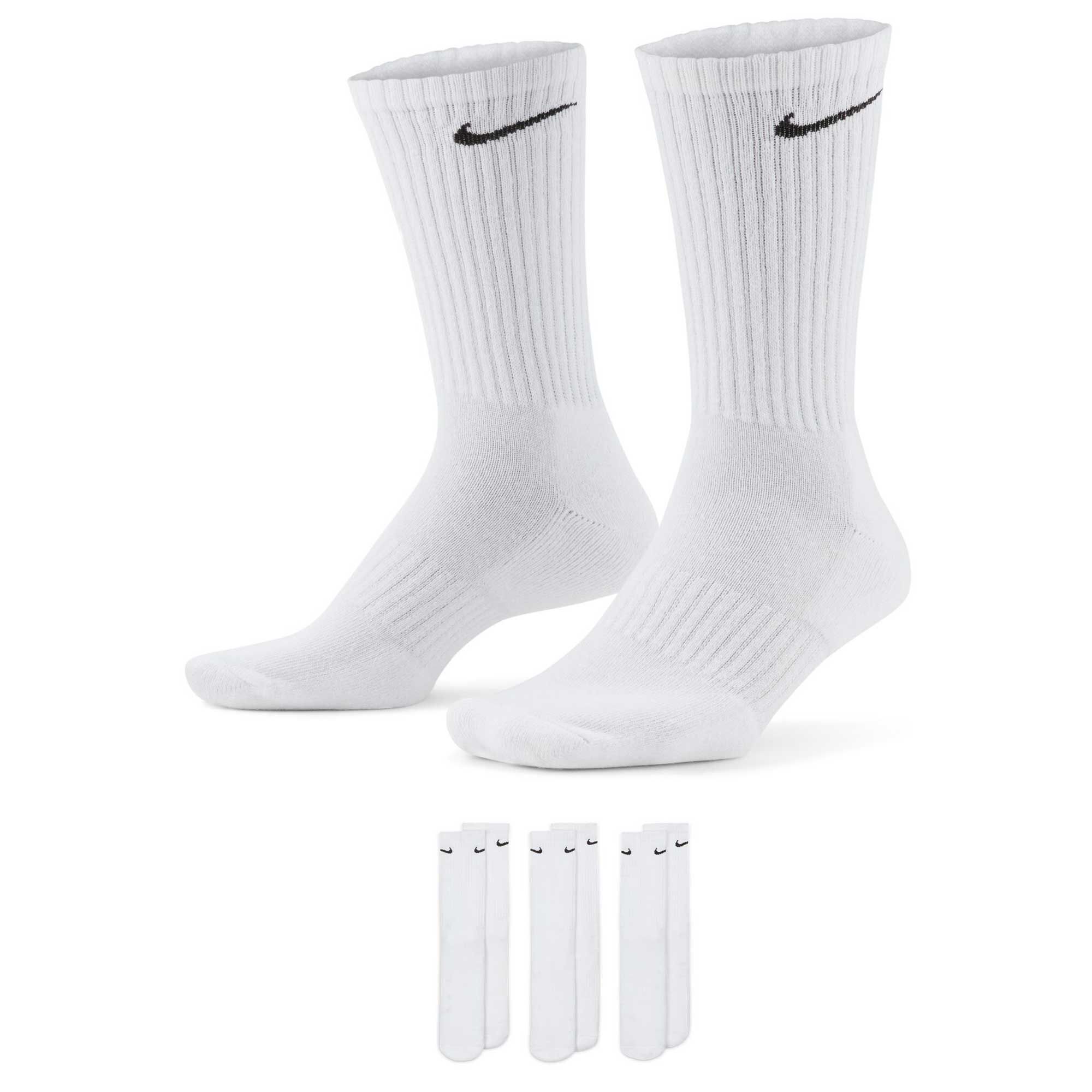 Men's Nike Everyday Cushioned Crew XL 3-Pair Pack Side View With Package