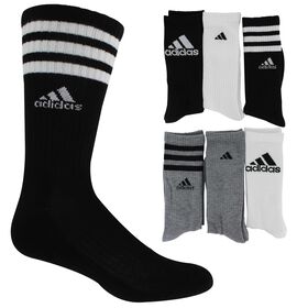 Socks Men's adidas Cushioned Crew 6-Pair Pack Side View With Package