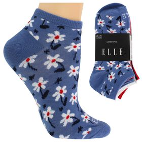 Socks Women's Elle Floral No-Show 10 For $10 Side View With Package