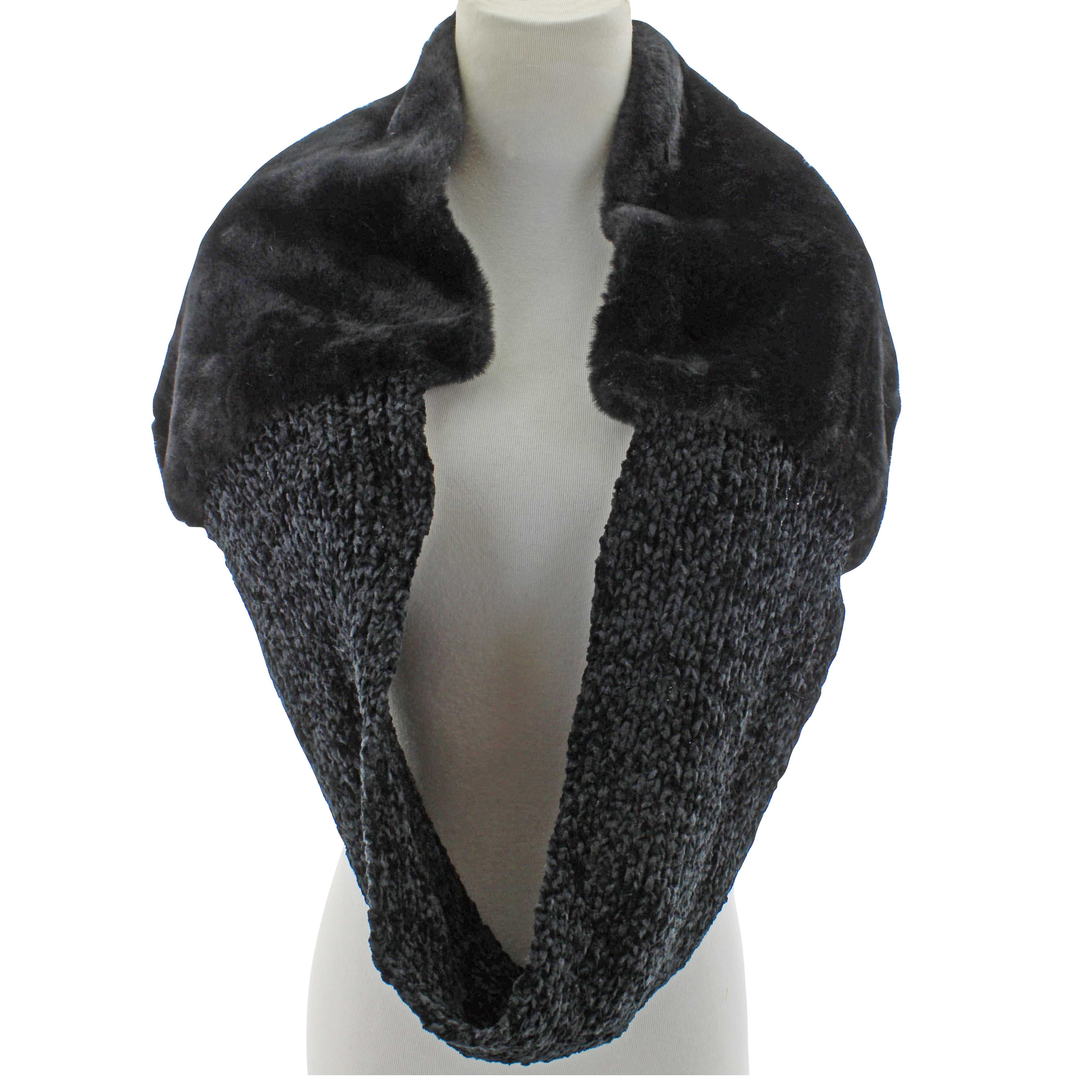 Couture Gems Chenille Eternity Scarf Front View