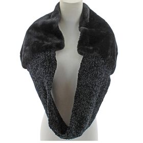 Scarves Couture Gems Chenille Eternity Scarf Front View