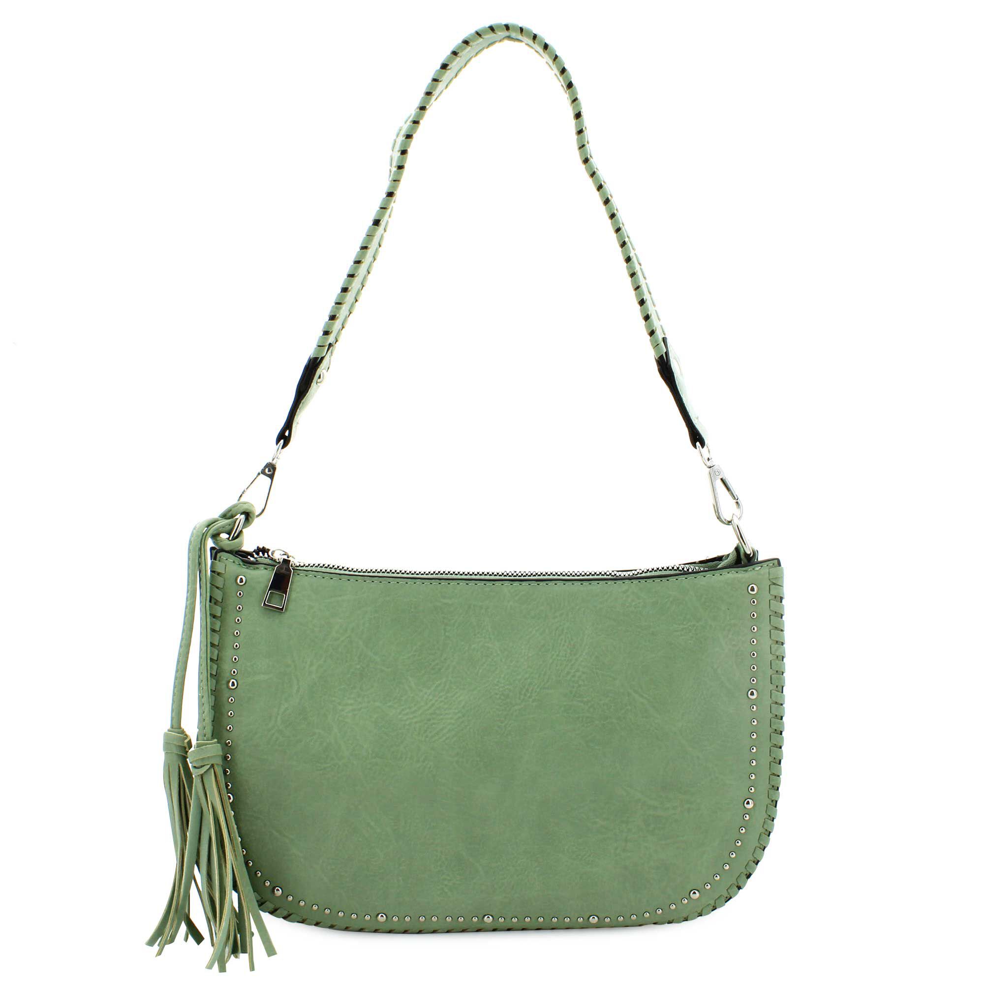 Sam & Hadley Whipstitch Shoulder Bag Front View