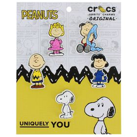 Characters & Collaborations: Shoes & Accessories Crocs Jibbitz Peanuts 5-Pack Front Package View