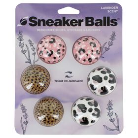 Shoe Care Sneaker Balls Animal-Print Shoe Freshener 6-Pack Package View