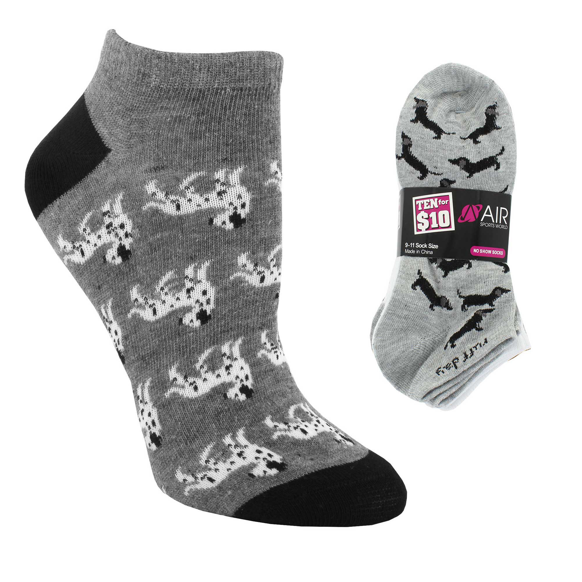 Women's Air Sports World No-Show 10 For $10 Side View With Package