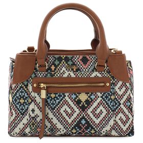 Rosetti Uptown Stitched-Design Satchel Front View