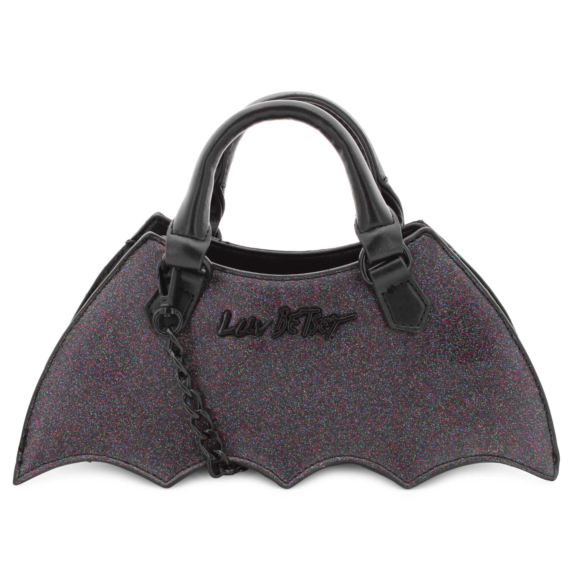 Luv Betsey LBESME Glitter Bat Handbag Front View