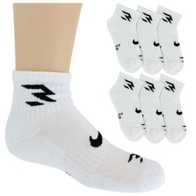 Boys' Socks Kids' Nike 3Brand By Russell Wilson Quarter 6 Pair Side View With Package