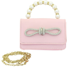 Red and Pink Shoes and Accessories Willow & Ruby Rhinstone Bow Mini Bag Front View