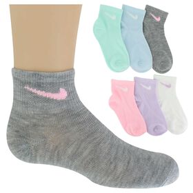Girls' Socks Girls' Nike Lightweight Ankle 6-Pair Pack Side View With Package
