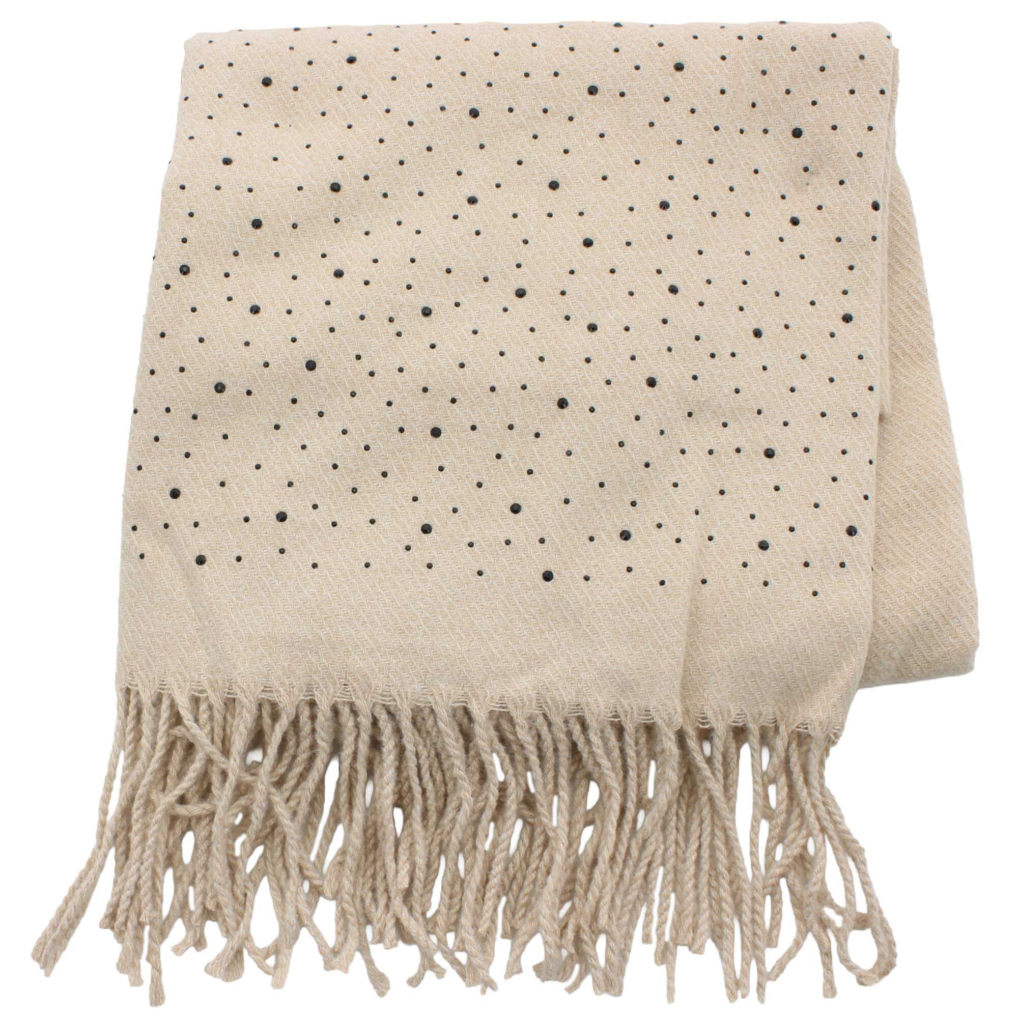 Women's Couture Gems Oblong Rhinestone Scarf Front Folded View
