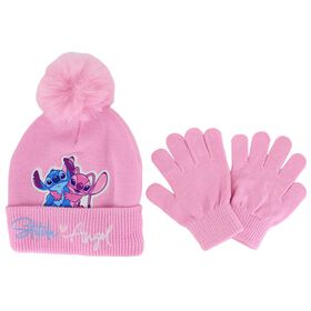  Kids' Disney Stitch Knit Hat & Glove Set Front Set View