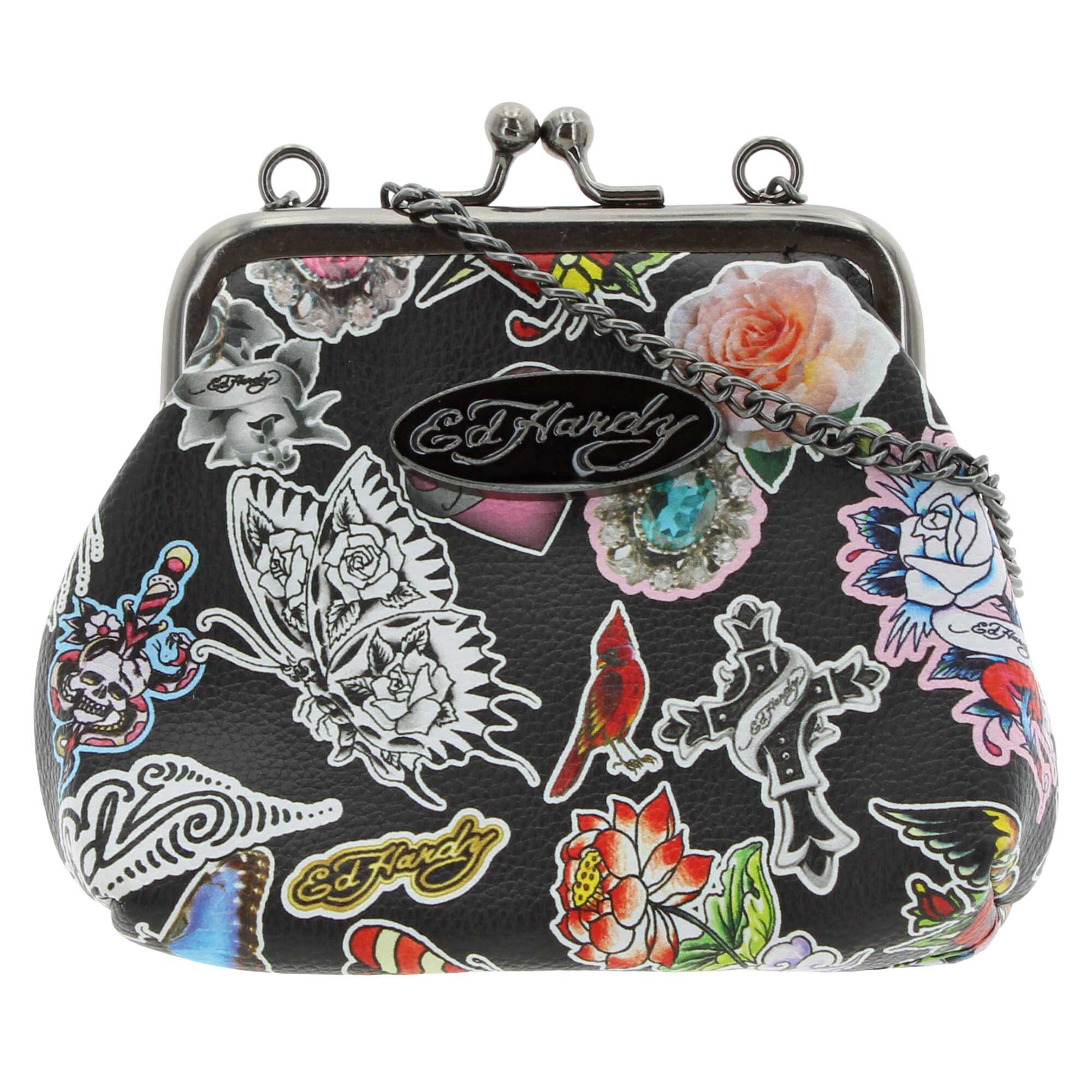 Ed Hardy Renata Chain Wallet/Crossbody Front View
