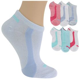 Socks Women's PUMA Super Soft No-Show 6-Pair Pack Side View With Package