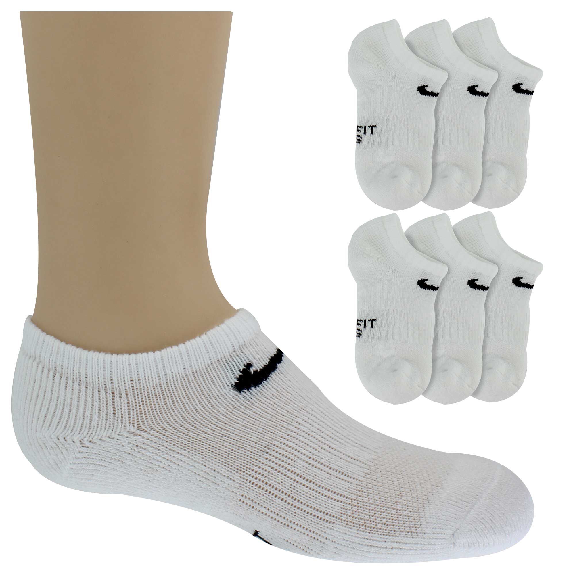 Kids' Nike Cushioned No-Show 6-Pair Pack Side View With Package