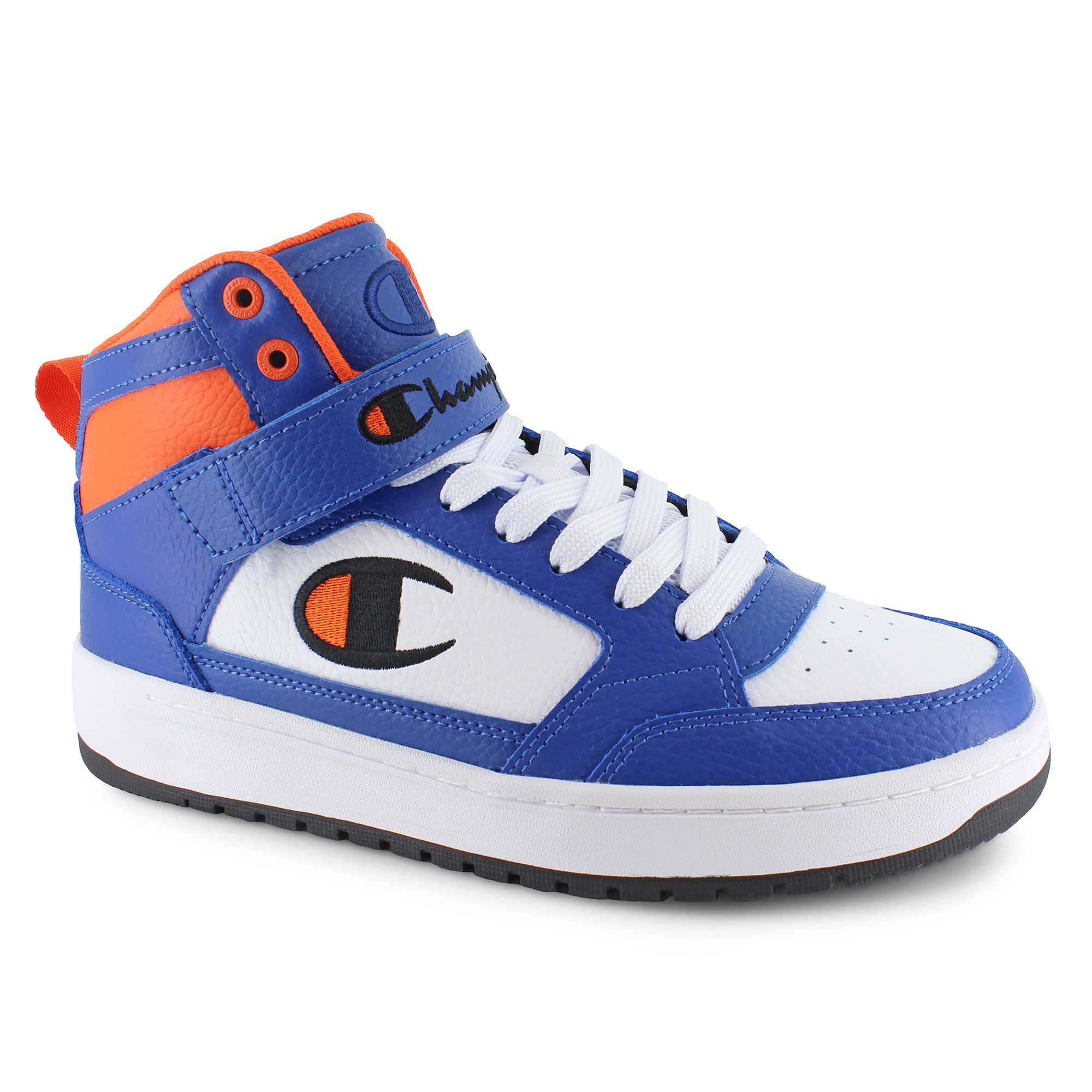 Orange and blue champion shoes top