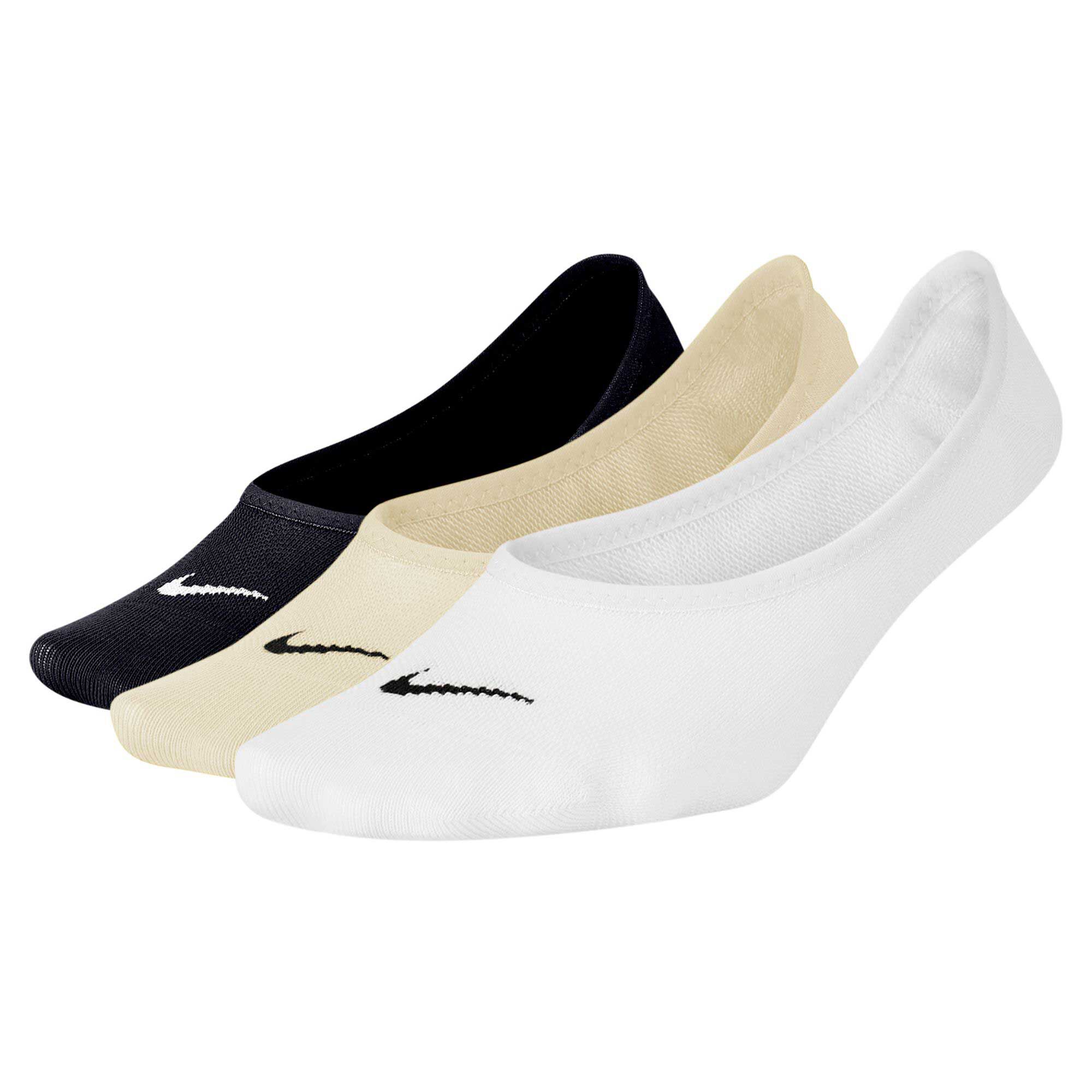 Women's Nike Everyday Lightweight Footie 3 Pairs Front Side View