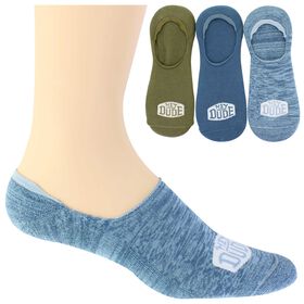 Socks Men's HEYDUDE Marled No-Show 3-Pair Pack Side View With Package