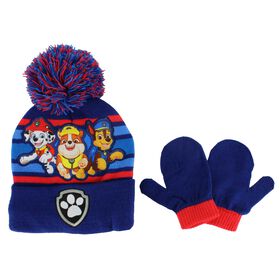  Kids' PAW Patrol Knit Hat & Mitten Set Front Set View