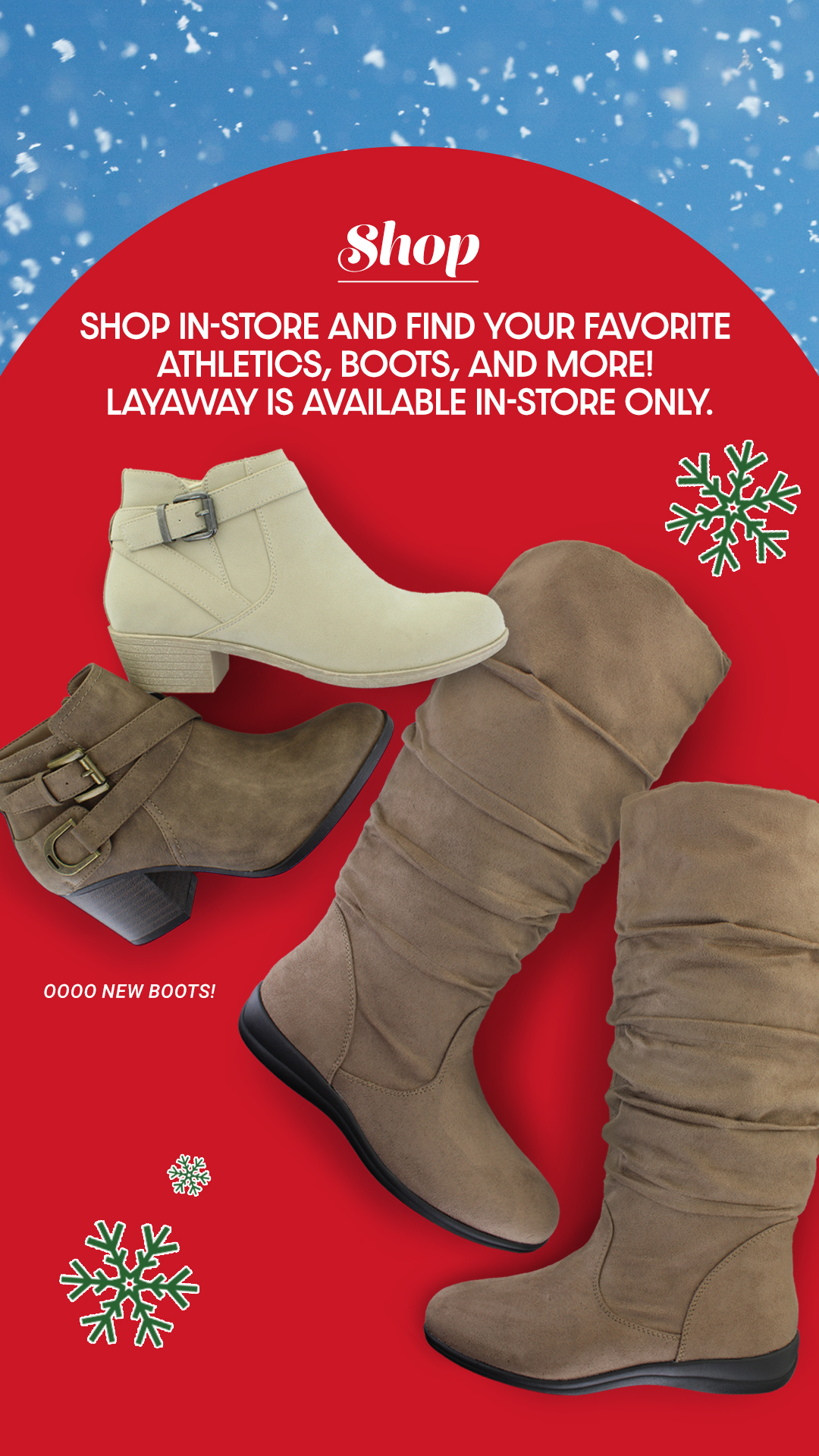 Shoe dept layaway on sale
