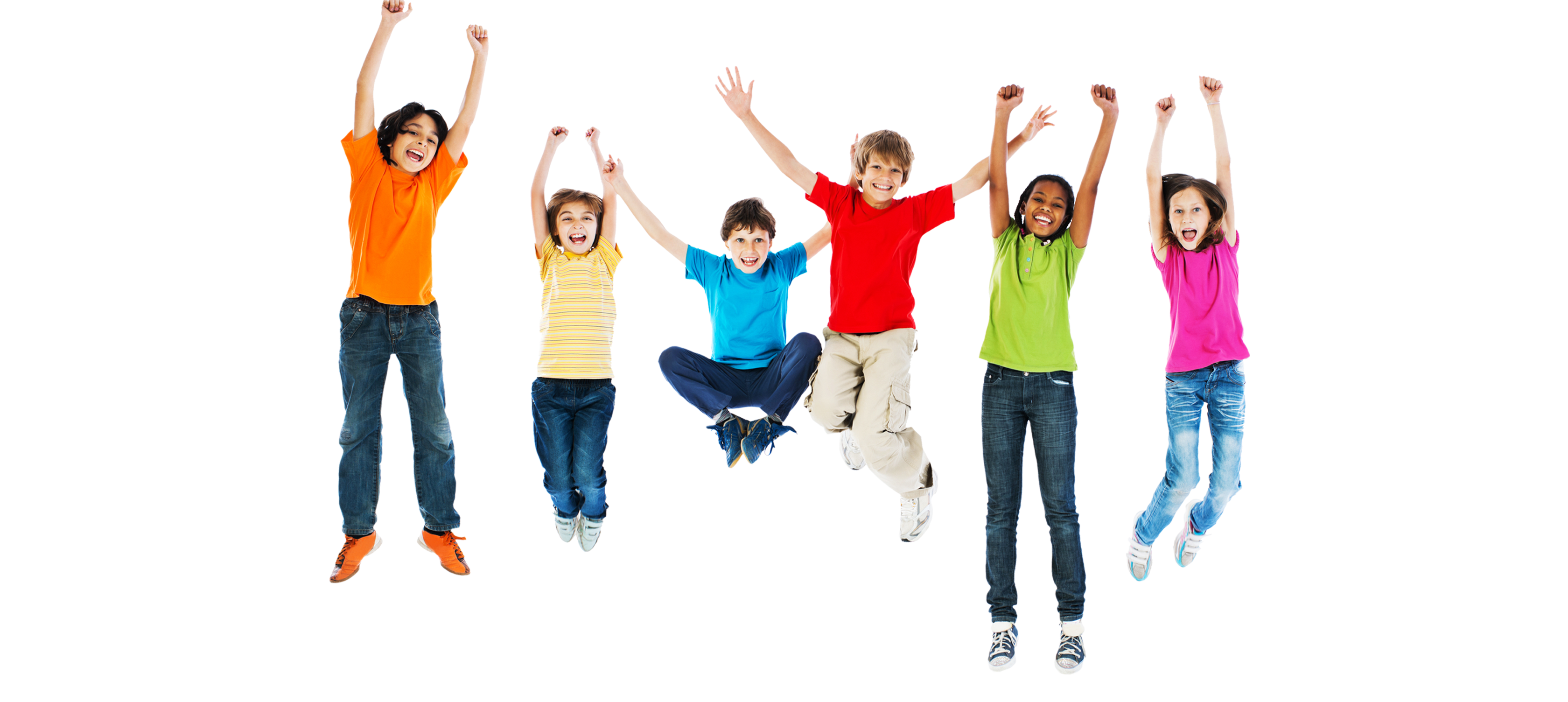 Children jumping in the air