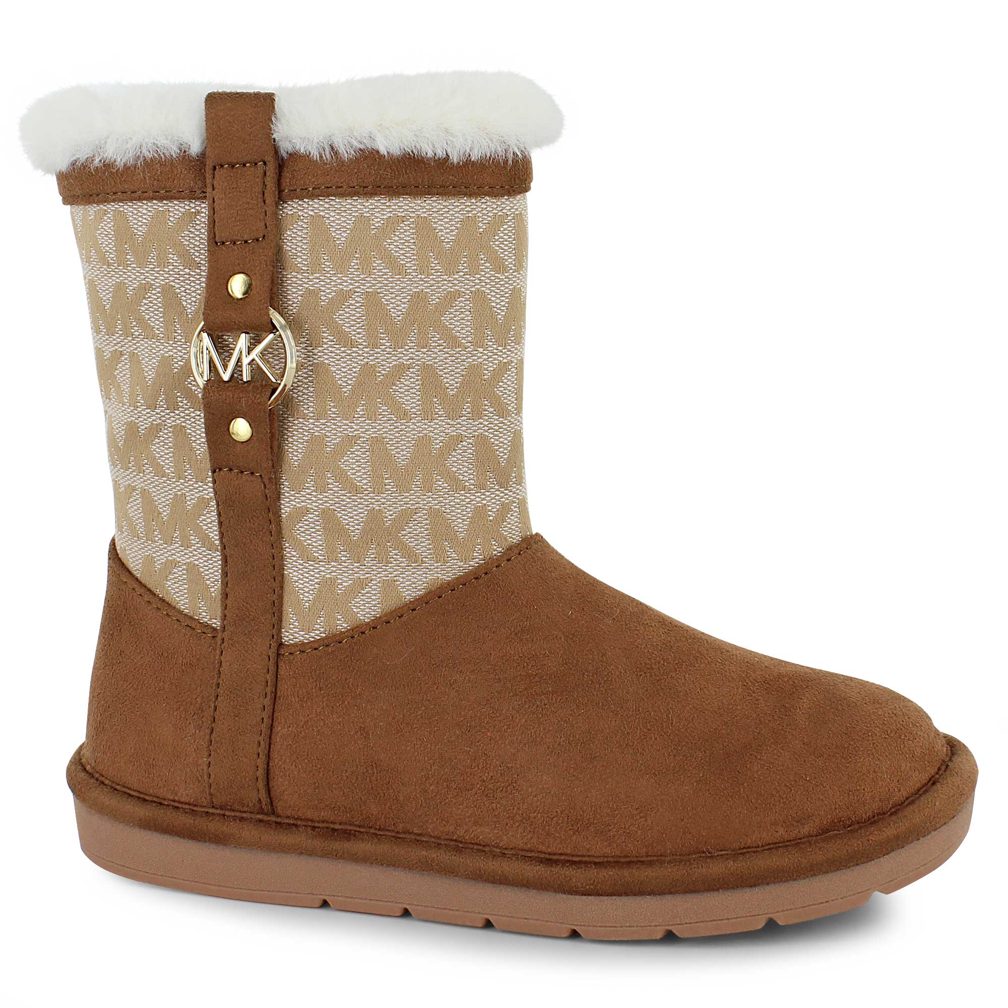 NEW Michael Kors Yancy Girl Toddler Brown MK Logo Boots Booties Size 5