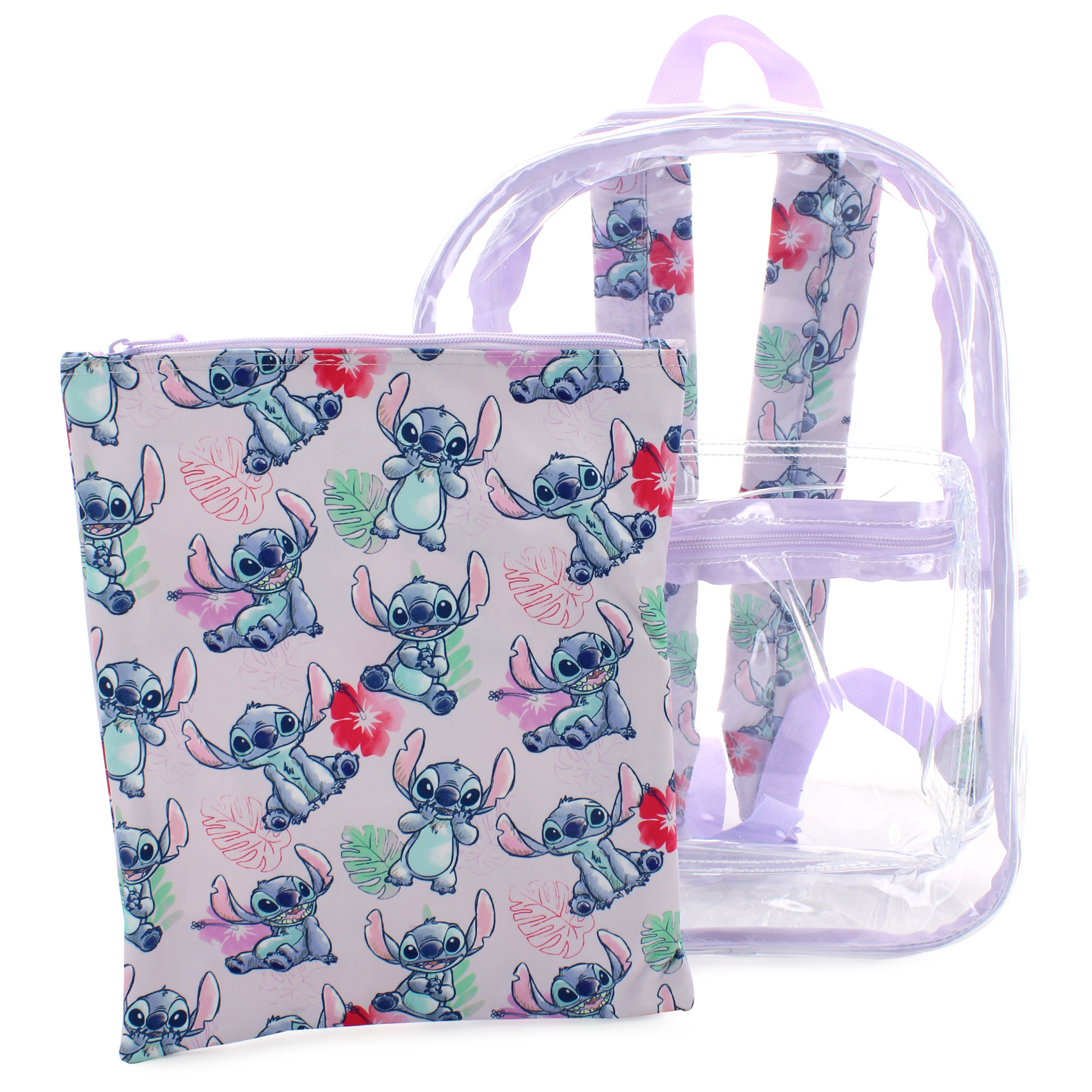 Disney Stitch Clear Backpack With Laptop Sleeve