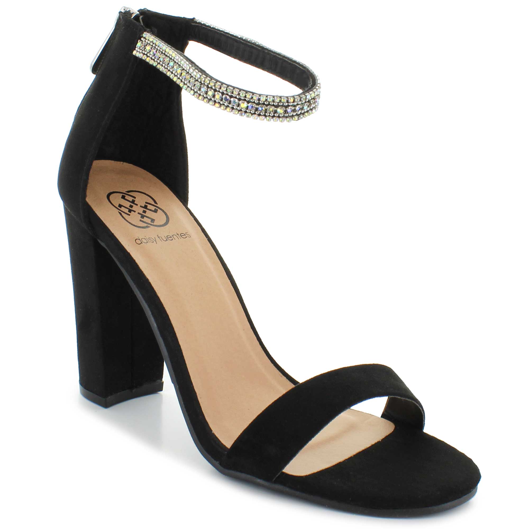 daisy fuentes sandals with rhinestones