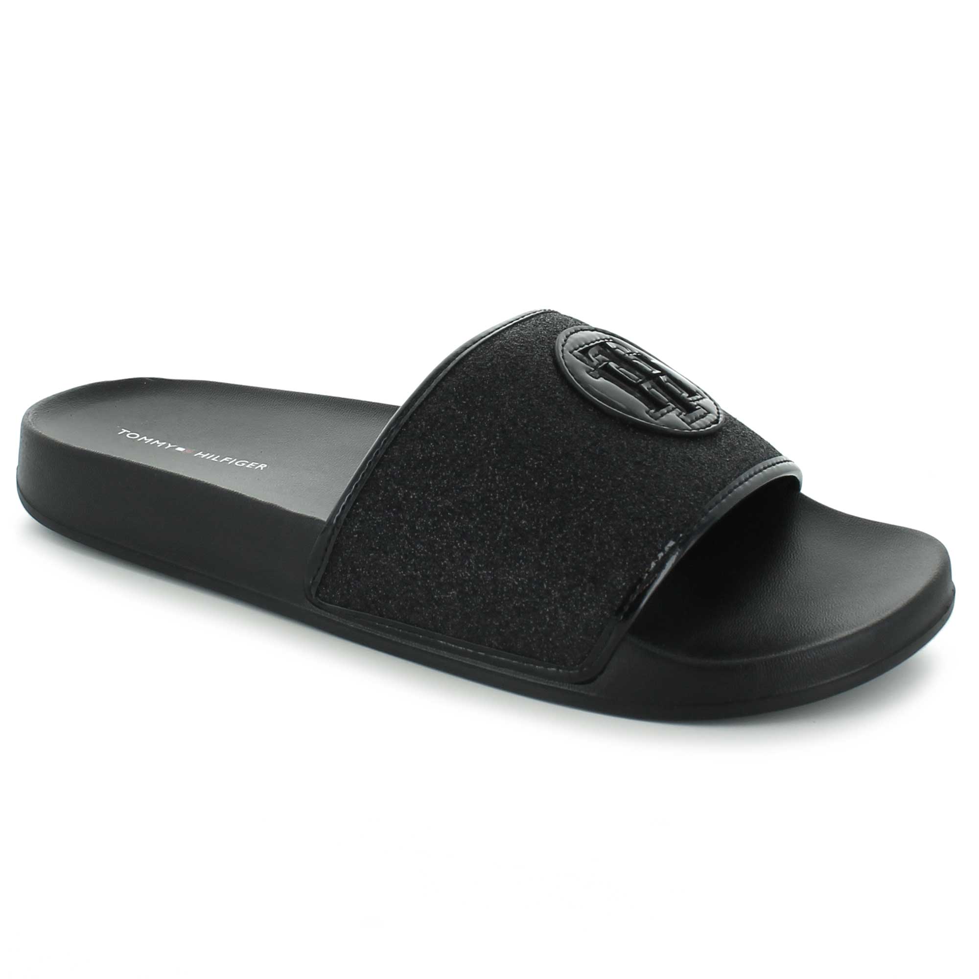 grey tommy hilfiger sliders