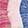 Girls' Socks Kids' Crocs Marled Ruffled Ankle 3-Pair Pack, Blue/Pink/Hot Pink, swatch