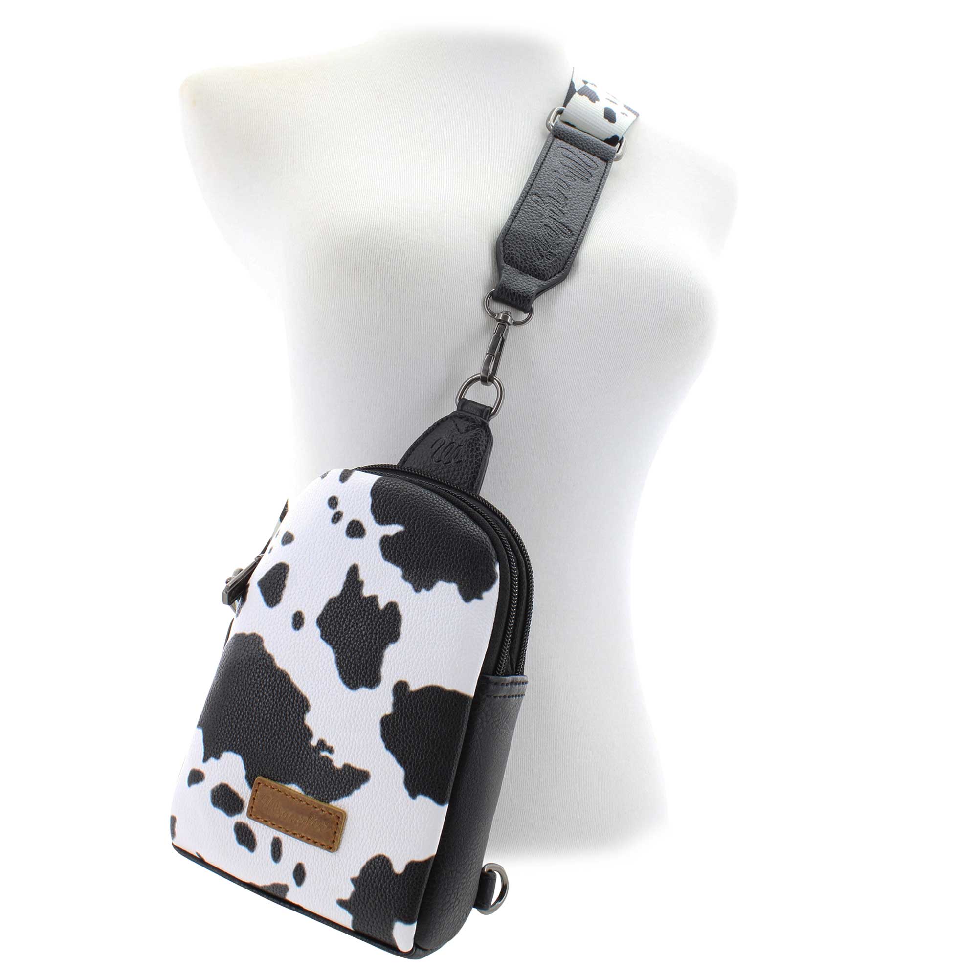 Wrangler Cow-Print Crossbody Sling