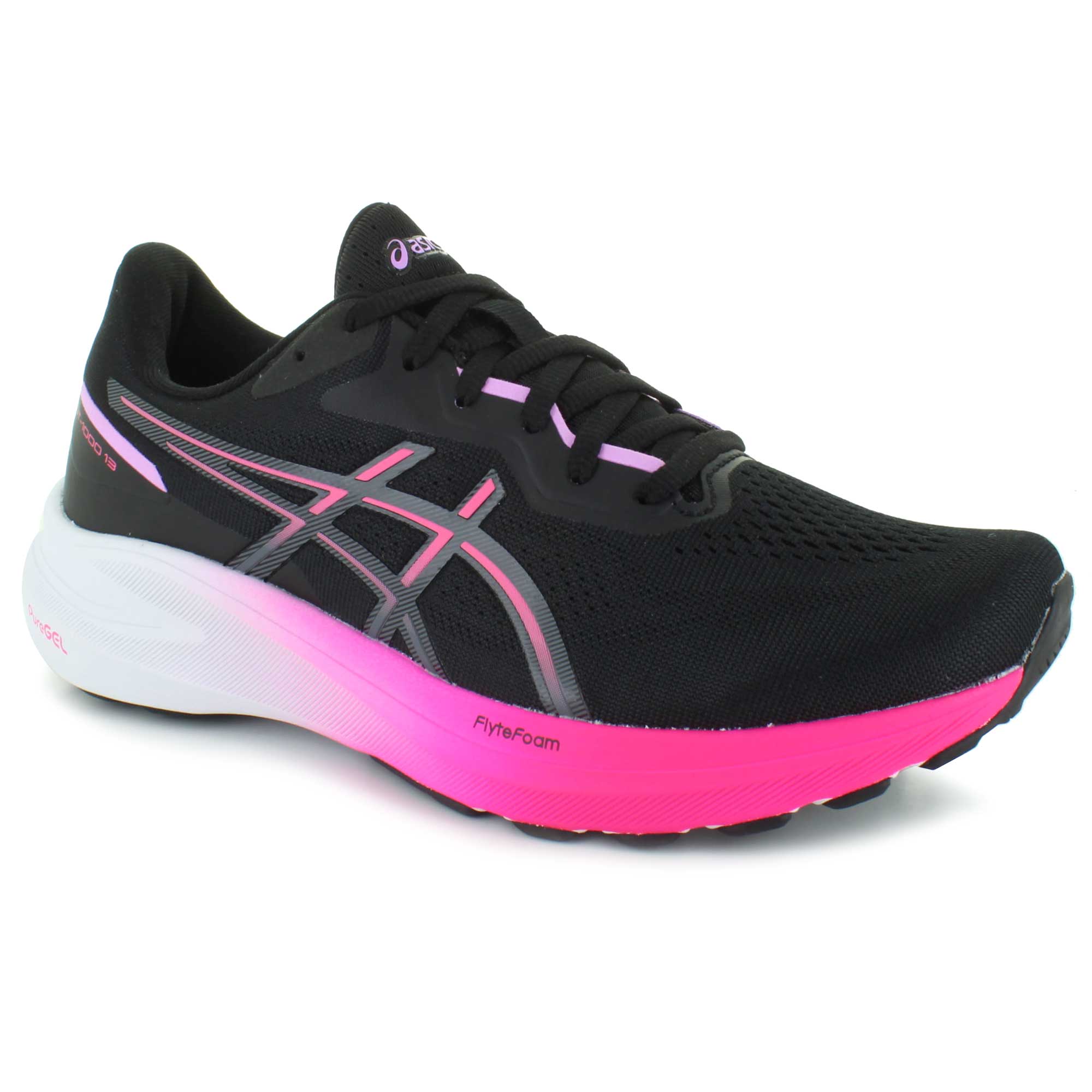 black and pink asics