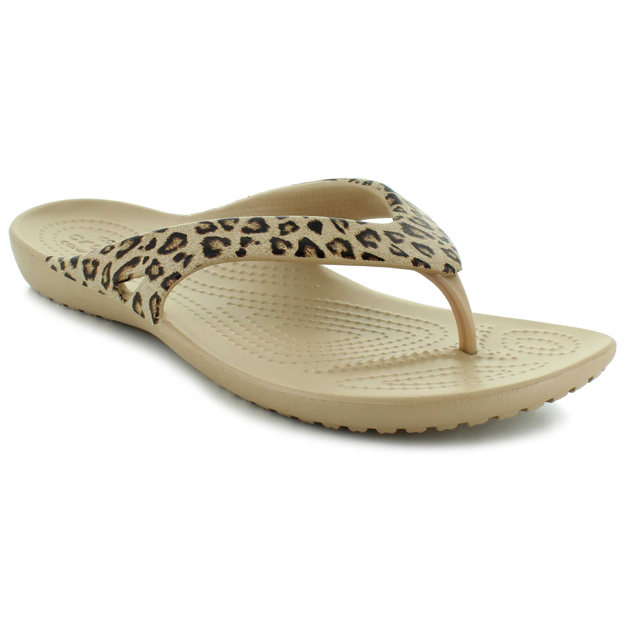 crocs kadee ii leopard print flip