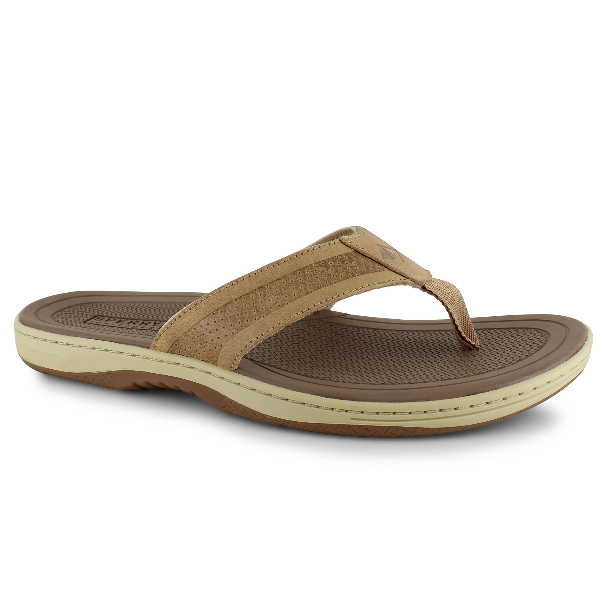 NEW Mens Sperry Top-Sider Havasu Burgee Brown Thong Sandals Flip Flops Size 7 8 