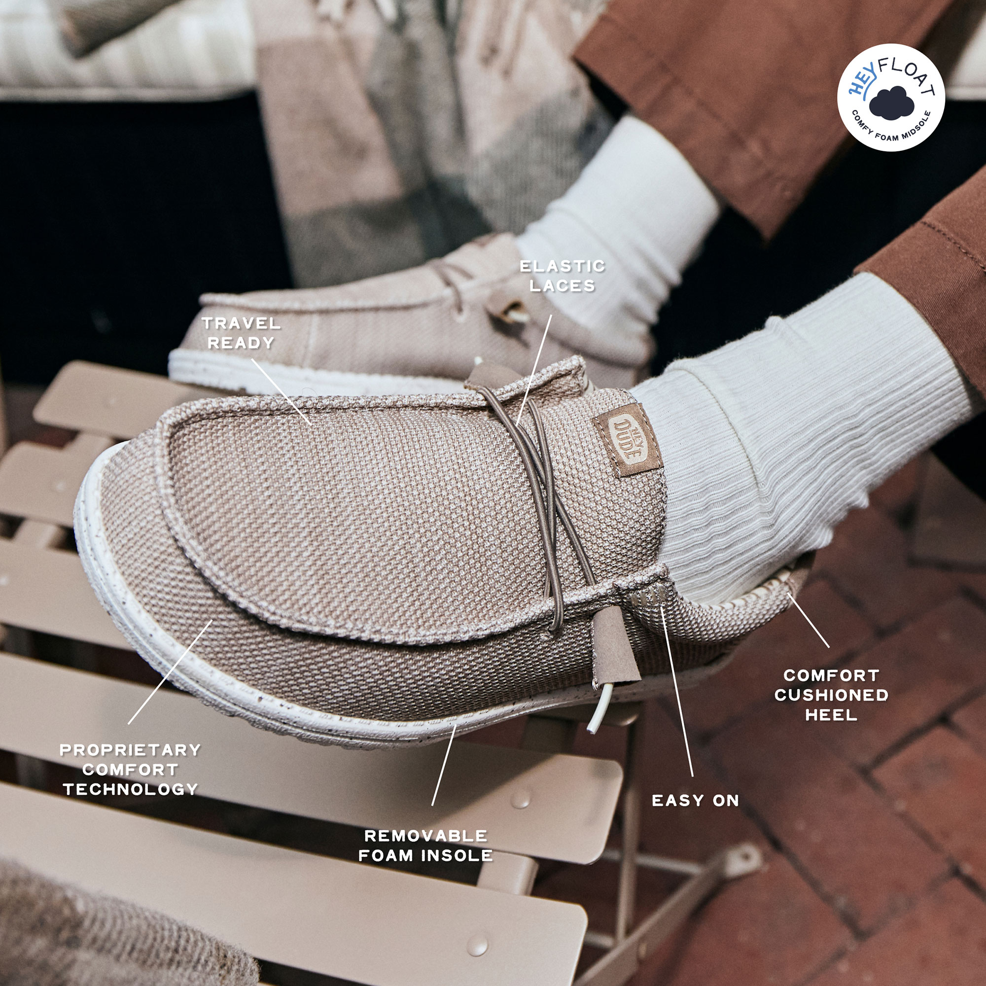 HEYDUDE Wally Stretch Sox